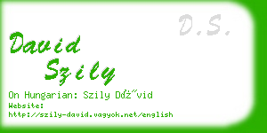 david szily business card